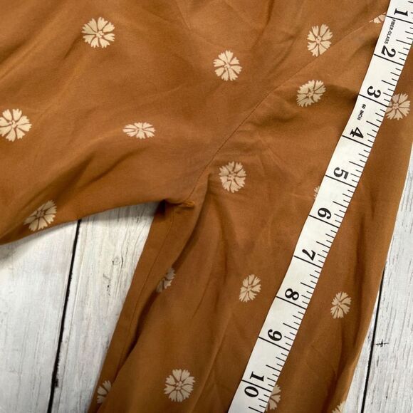 Madewell warm Hickory bloom dot tie-neck tiered min dress XS - Picture 10 of 10